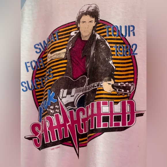 100% Authentic Vintage Rick Springfield 3/4 Sleeve 1984 Tour Shirt - Size XL - Picture 6 of 6